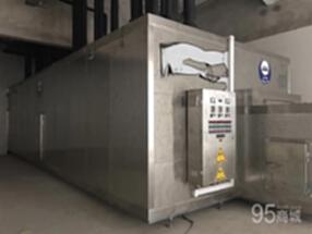 售2012年2吨烟台冰轮平网流态化氟机300p速冻隧道一条