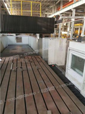 刚刚买下9成新海天2.5X5米龙门铣削中心 发那科MF系统